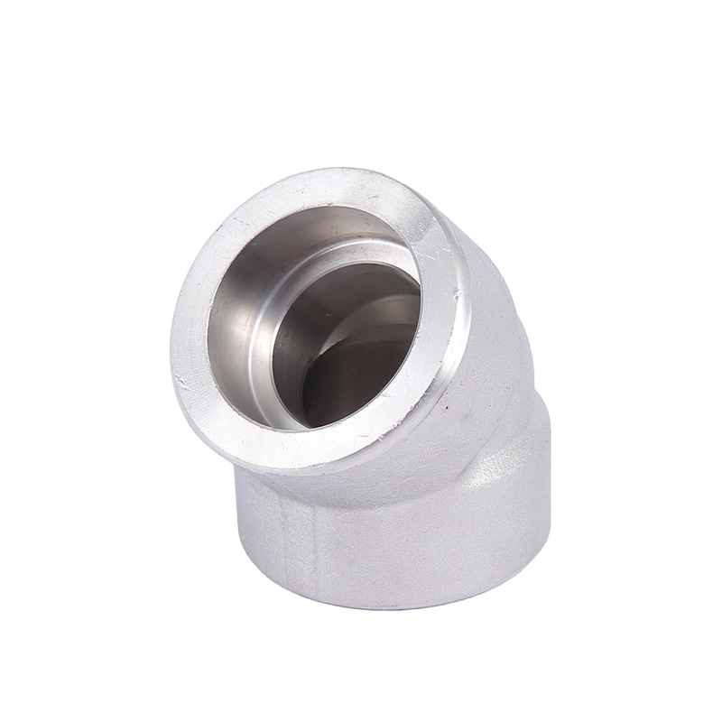 45 ° Socket Weld Albow Smeded Rustfrit Steel Pipe Fittings