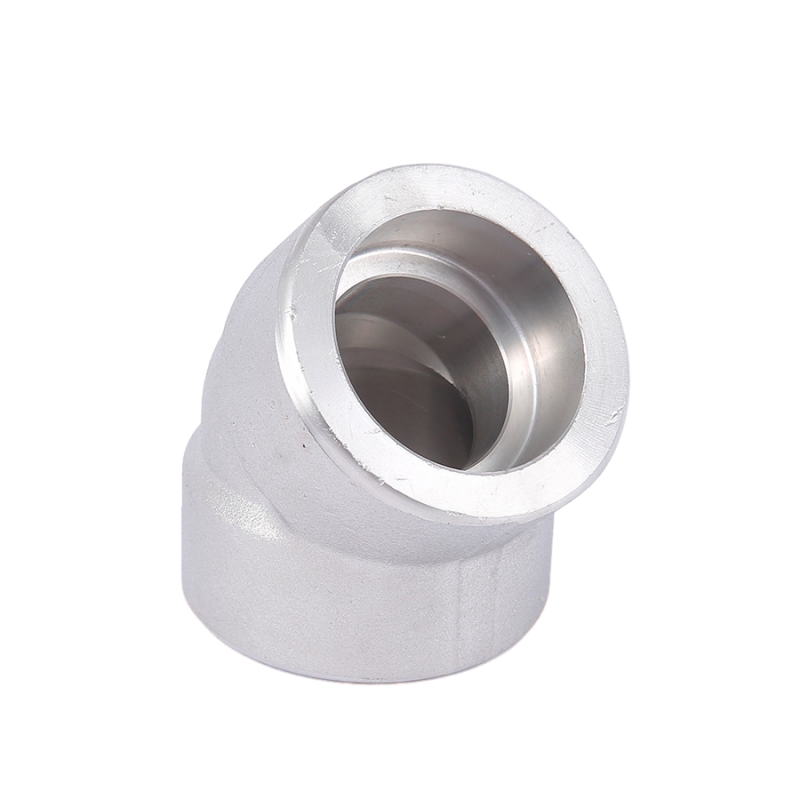 45 ° Socket Weld Albow Smeded Rustfrit Steel Pipe Fittings