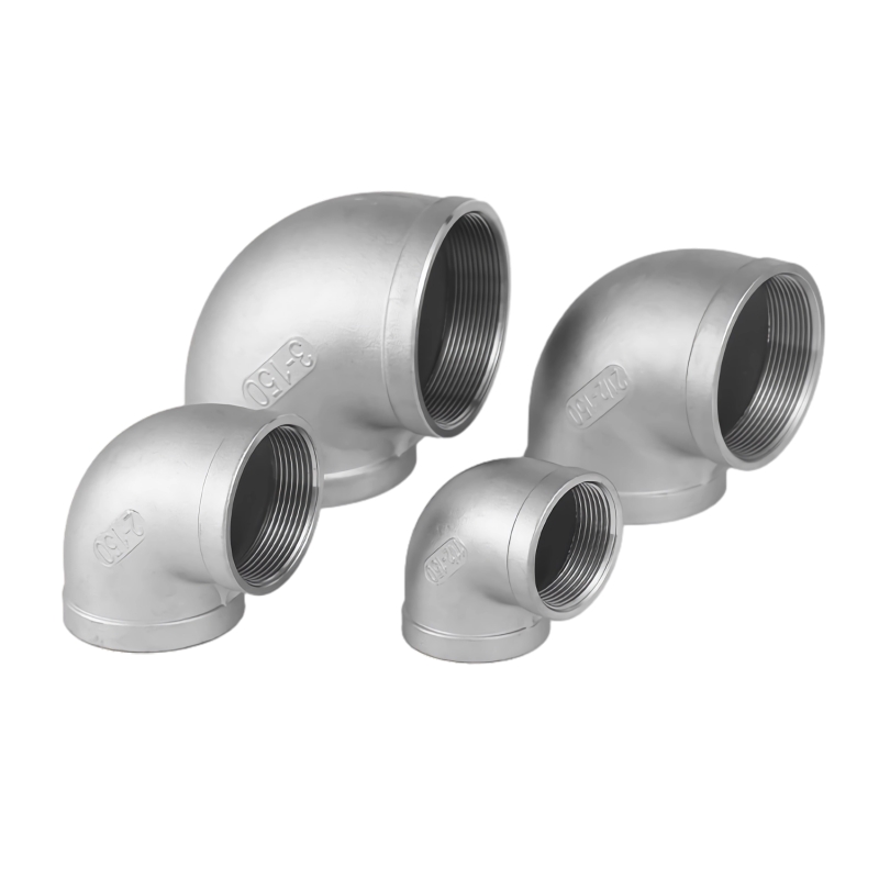 316L rustfrit stål varmt dyppet gevind 90 ° albue rør fittings