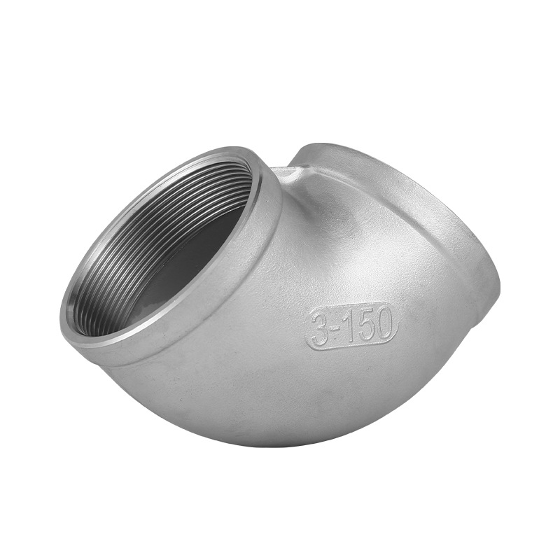316L rustfrit stål varmt dyppet gevind 90 ° albue rør fittings