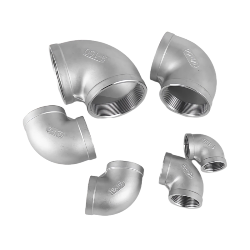 316L rustfrit stål varmt dyppet gevind 90 ° albue rør fittings