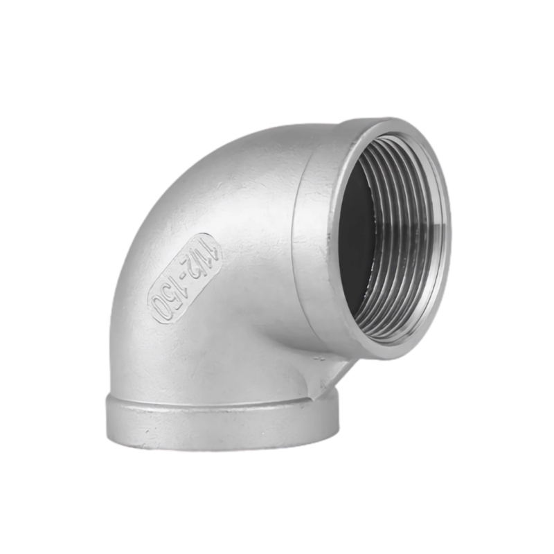 316L rustfrit stål varmt dyppet gevind 90 ° albue rør fittings